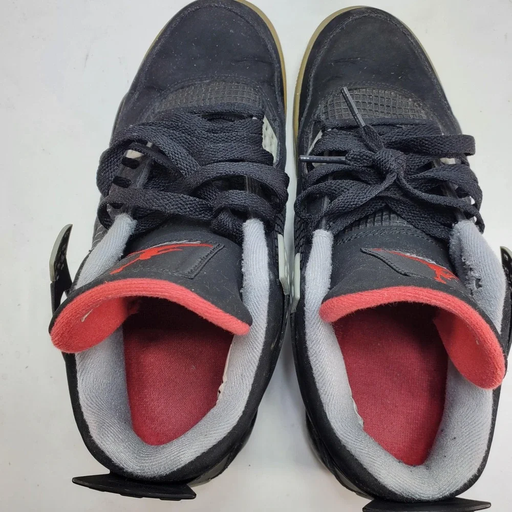 Jordan Air Jordan 4 Retro Mens 9 Black Bred 2012 308497-089‎ Basketball Shoes
